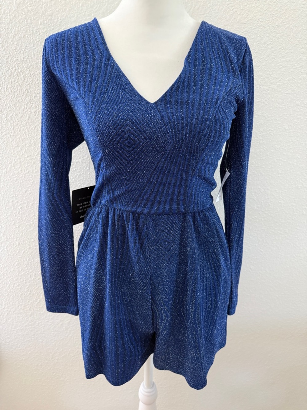 Charlotte Russe Metallic Royal Blue Knit Dress